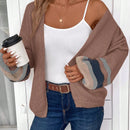 Emery rose cardigan de mujer de bloques de color con rayas, moda minimalista para uso casual diario