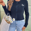 Vcay cardigan grande de manga larga con cuello en v y rayas, estilo vacacional