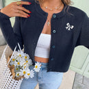 Vcay cardigan grande de manga larga con cuello en v y rayas, estilo vacacional