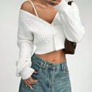 Moosta blusa casual de manga larga con botones de un solo color para uso diario de mujer
