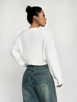 Moosta blusa casual de manga larga con botones de un solo color para uso diario de mujer