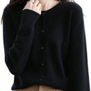 Essnce cardigan suelto y casual de mujer de un solo abotonado, de color liso, manga larga, para otono/invierno