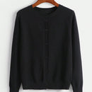 Essnce cardigan suelto y casual de mujer de un solo abotonado, de color liso, manga larga, para otono/invierno