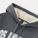 Ezwear sudadera holgada casual de cuello alto con media cremallera, estampado de la letra california, color blanco, con cordon ajustable, esponjosa y gruesa, apropiada para otono/invierno
