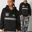 Coolane sudadera casual con capucha negra minimalista con estampado de letras para mujer