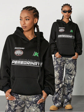 Coolane sudadera con capucha estilo deportivo de mujer con graficos impresos con numeros para otono