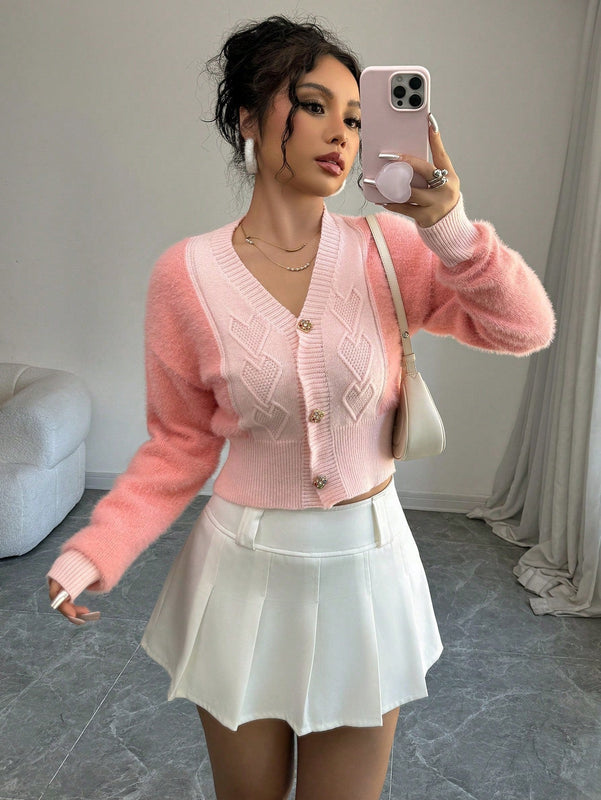 Prive cardigan casual de mujer con escote en v, simple y de moda para el uso diario