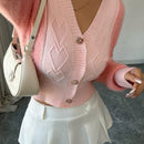 Prive cardigan casual de mujer con escote en v, simple y de moda para el uso diario
