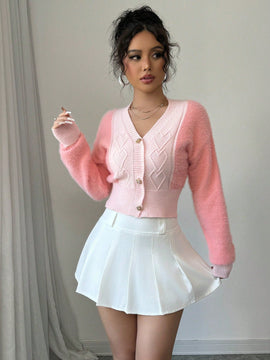 Prive cardigan casual de mujer con escote en v, simple y de moda para el uso diario