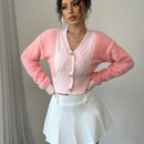Prive cardigan casual de mujer con escote en v, simple y de moda para el uso diario
