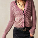 Bohemela cardigan corto de estilo vintage para mujer, informal/de vacaciones