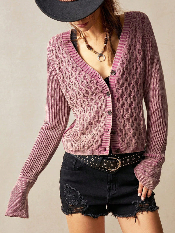 Bohemela cardigan corto de estilo vintage para mujer, informal/de vacaciones