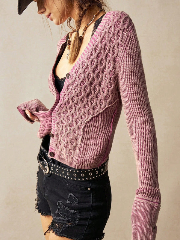 Bohemela cardigan corto de estilo vintage para mujer, informal/de vacaciones