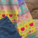 Lune cardigan tejido con estampado floral multicolor, calido para otono/invierno