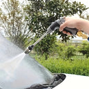 1 unidad de pistola de lavado a presión ProClean para autos, con varilla ajustable y reforzada, adaptadores rápidos de 3/4" y 1/2", boquilla multifuncional para manguera de jardín, limpieza de autos y mascotas, plástico duradero, solo lavado a mano, acce
