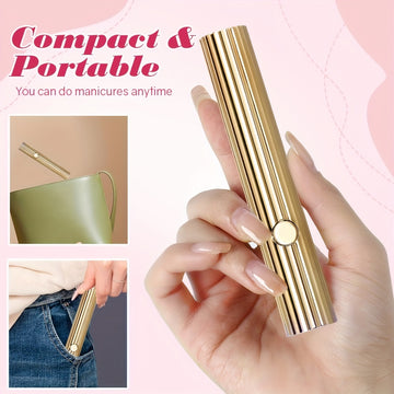 Mini Secador de Uñas LED Portátil Lámpara Rápida para Secado, Bolígrafo Recargable USB para Curar Gel de Uñas Herramientas de Salón