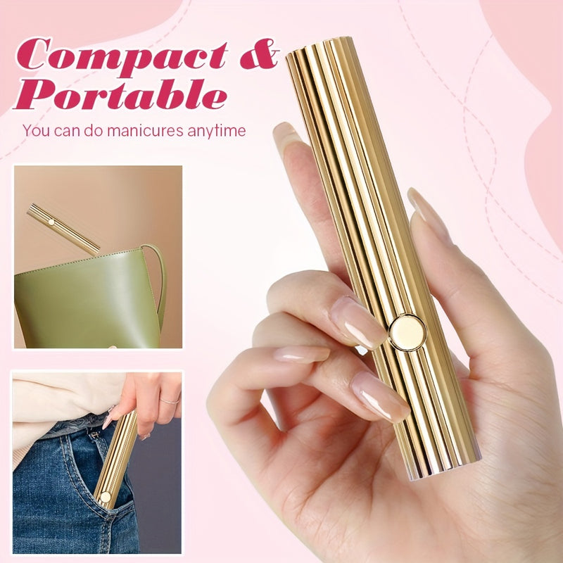 Mini Secador de Uñas LED Portátil Lámpara Rápida para Secado, Bolígrafo Recargable USB para Curar Gel de Uñas Herramientas de Salón