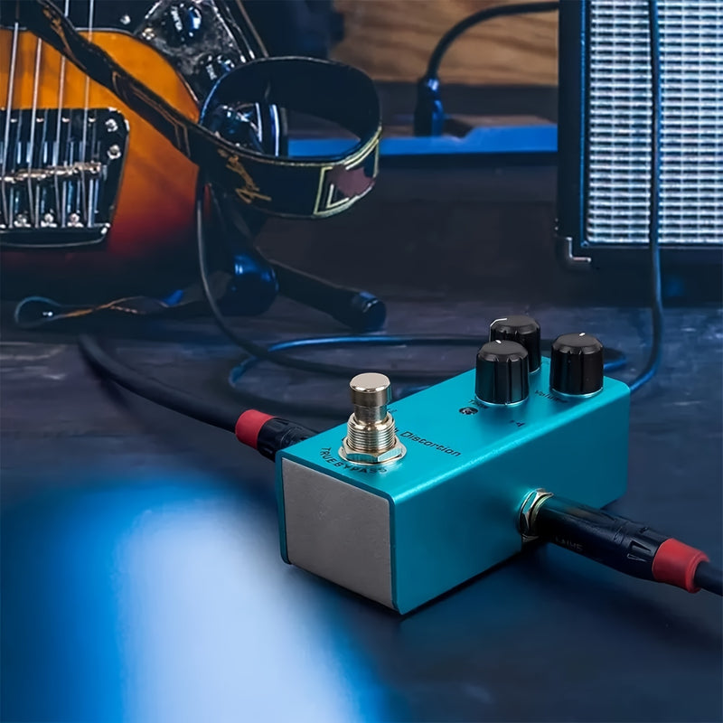 Pedal de efectos para guitarra CHENPINGFENG mini, distorsión clásica, delay analógico y digital, alimentación de 9V DC, cuerpo de aluminio, sin necesidad de baterías, para guitarra eléctrica
