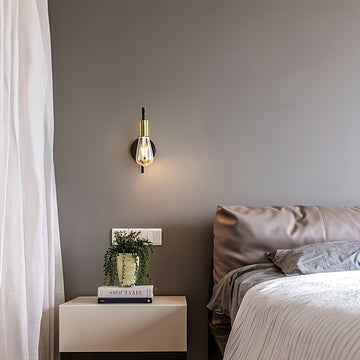 2 piezas de luz de pared semi-incluida de hierro forjado retro, estilo industrial, candelabro de satélite, luz de techo clásica para el hogar, base de bombilla E26/E27, iluminación multifuncional elegante de doble cabeza para dormitorio, estudio, cocina,