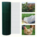 Malla de alambre galvanizado recubierta de PVC, varios tamaños disponibles, diseño de cuadros verdes, ideal para gallineros, cercas de jardín y vallas decorativas exteriores
