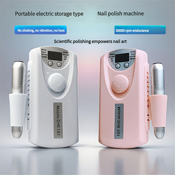 1pc Amoladora de Uñas Profesional con 55 Velocidades Ajustables, Portátil y Recargable para Viaje, Especializada en Salones Beige Claro, Lima de Uñas con Múltiples Cabezales de Cerámica, Herramienta Excelente para Manicuras Femeninas