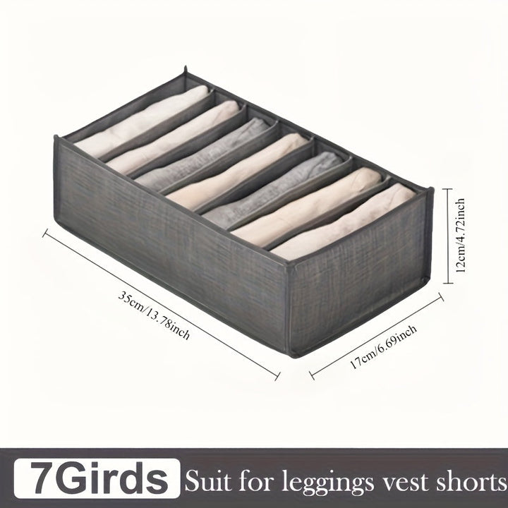 1 caja de almacenamiento de ropa plegable, divisor de ropa de denim jeans, organizadores de armario y cajón para ropa interior y calcetines, tela no tejida, lavable a mano/secar limpio
