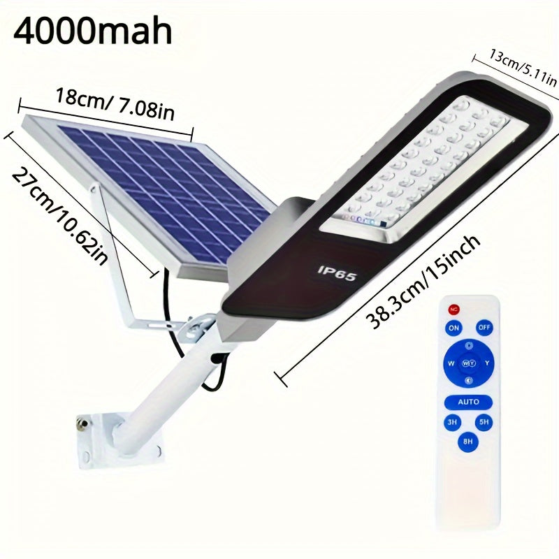 Lámpara solar para exteriores potente con batería de 6000/4000mAh, iluminación para jardín y patio, control remoto, ahorro de energía, panel solar, ideal para jardines florales
