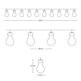 Extensión Micro Led Estilo Bombillo x10 Cálido 1641