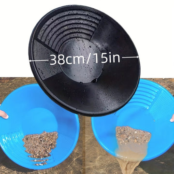 Juego de Herramientas para Lavado Dorado Manual de 2 piezas, Sartén Dorada de Plástico Duradero, Herramientas para Lavado Dorado al Aire Libre, Herramientas Minales Portátiles Multipropósito para Minería, Exploración y Jardín