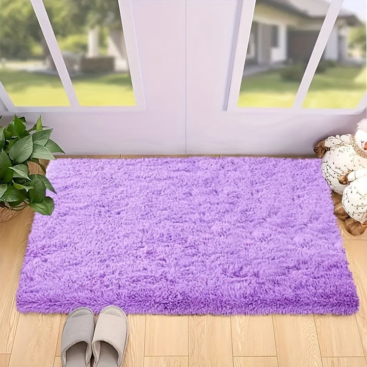 1pc Alfombra para Sala de Estar, Alfombra Suave y Mullida Morada Premium, Alfombra Decorativa de Prestigio para Dormitorio de Invitados, Antideslizante, Fácil Mantenimiento, Amigable con Mascotas