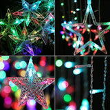 Extensión Luces Led Estrella X6 Metros Luz Navidad Multicolor RF 2097