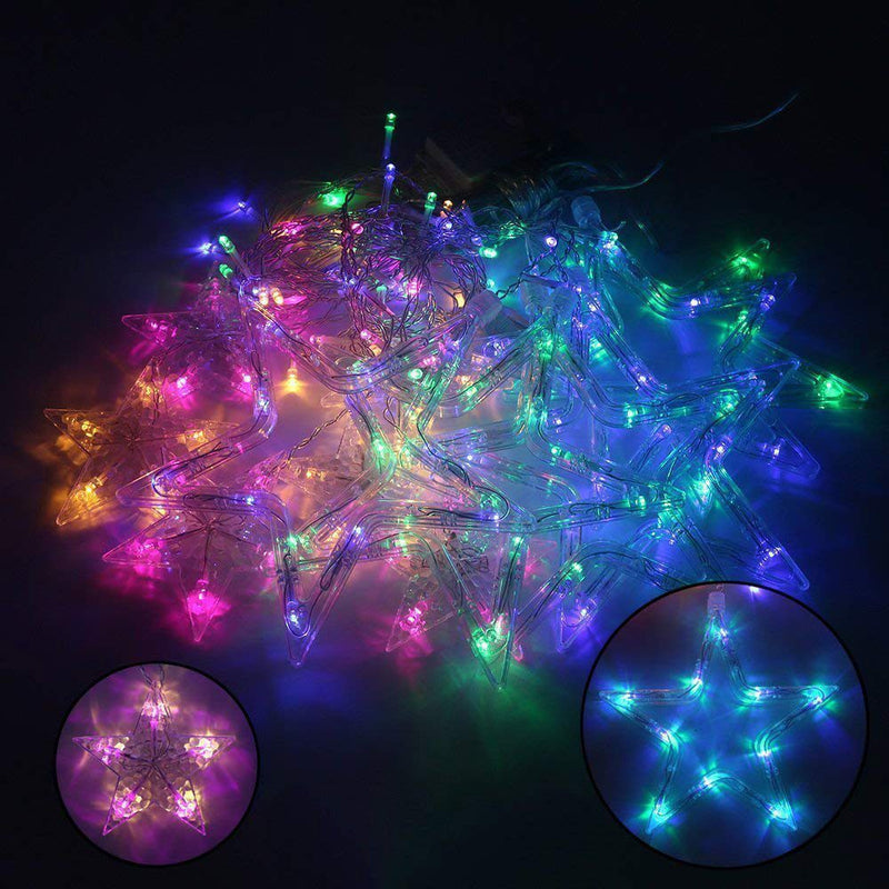 Extensión Luces Led Estrella X6 Metros Luz Navidad Multicolor RF 2097