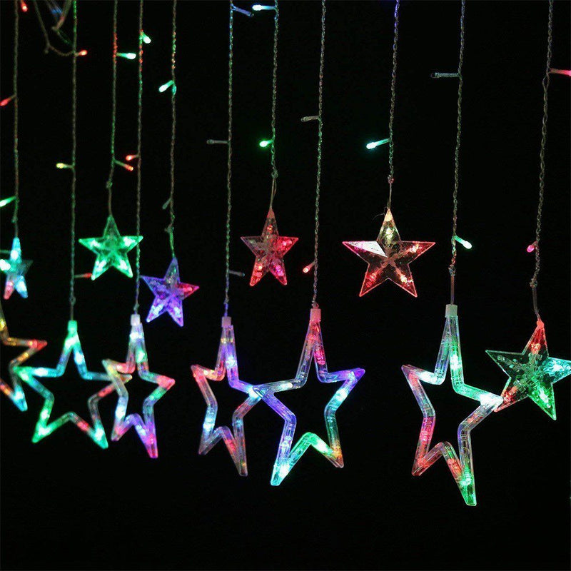 Extensión Luces Led Estrella X6 Metros Luz Navidad Multicolor RF 2097