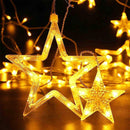 Extensión Luces Led Estrella X3 Metros Luz Navidad Cálida C2024