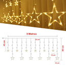 Extensión Luces Led Estrella X3 Metros Luz Navidad Cálida C2024