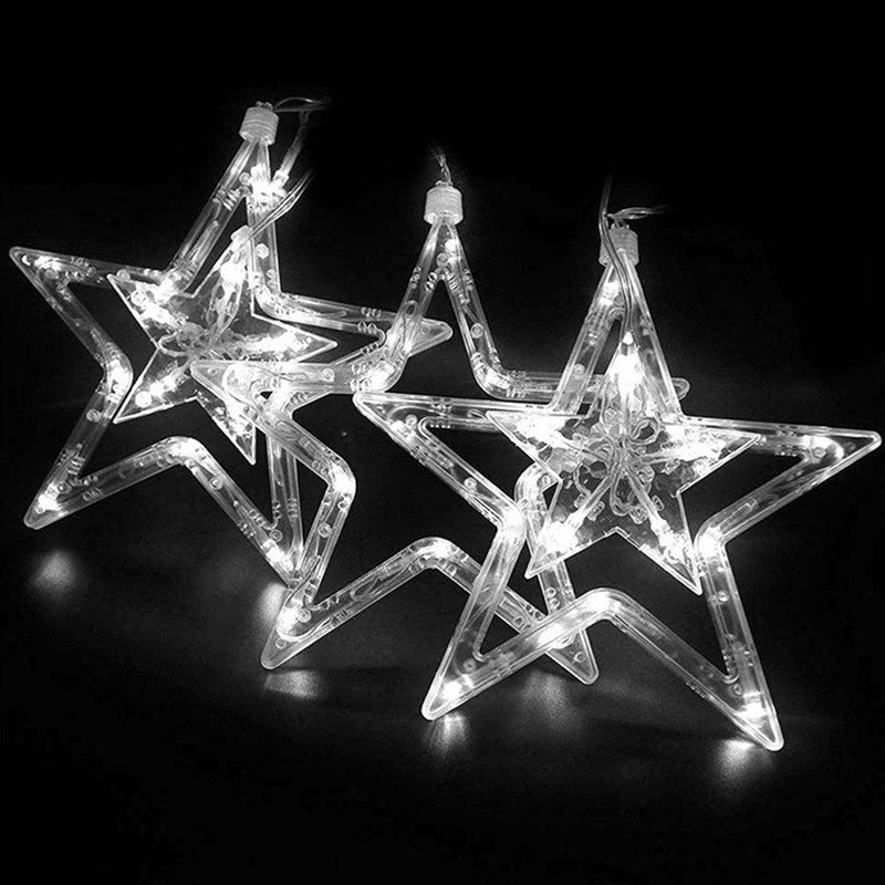 Extensión Luces Led Estrella X3 Metros Luz Navidad Blanco C2023