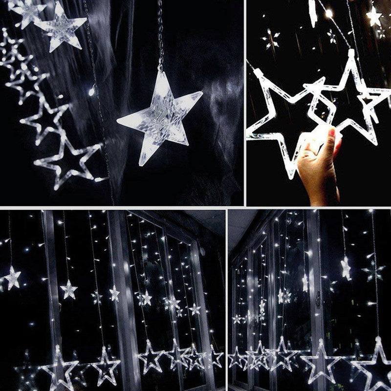 Extensión Luces Led Estrella X3 Metros Luz Navidad Blanco C2023