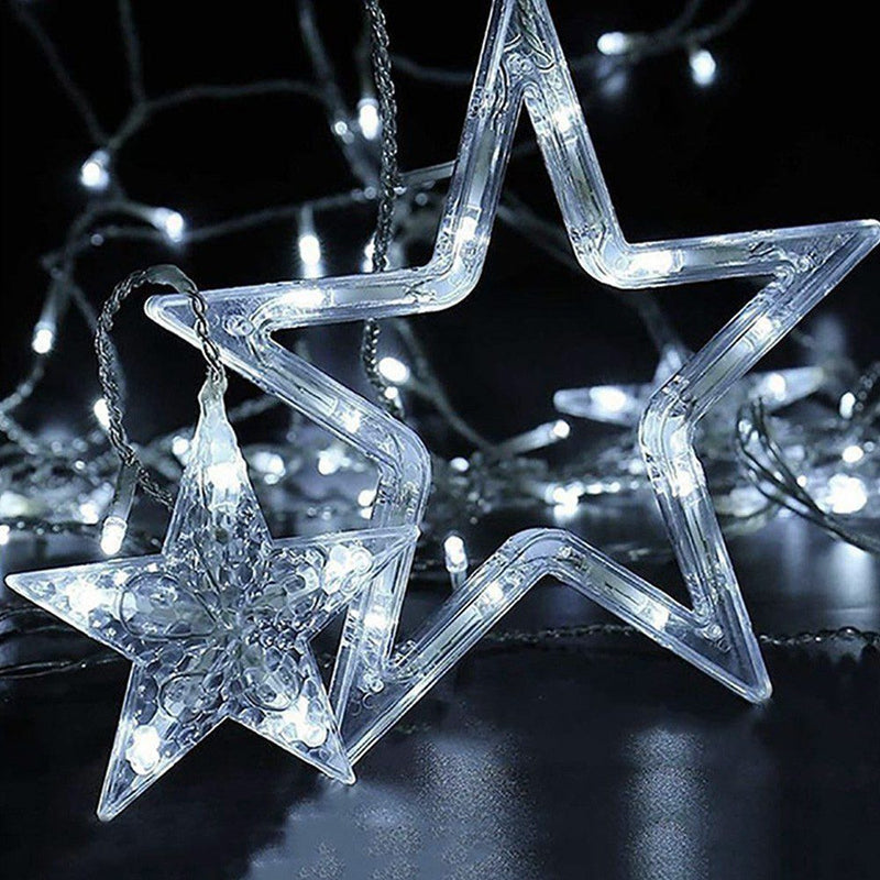 Extensión Luces Led Estrella X3 Metros Luz Navidad Blanco C2023
