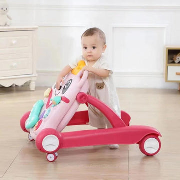 CAMINADOR PARA BEBÉ CON DISEÑO DE PANDA Y JUEGOS INTERACTIVOS Y-W852 MUNBE ROSADO