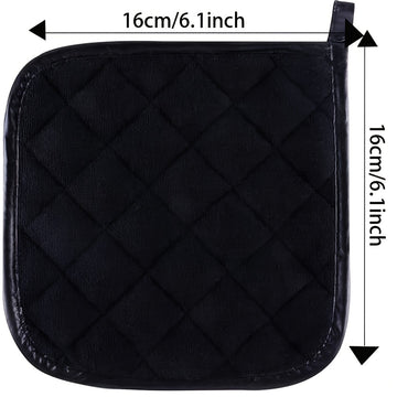 Conjunto de 4 rejillas para ollas de cocina, resistentes al calor, almohadillas calientes, trípode para cocinar y hornear en negro.