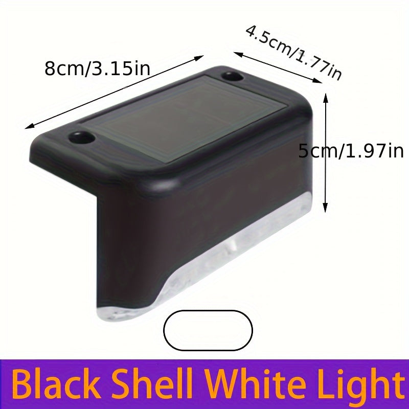 Conjunto de 16 Luces Solares para Escalones con Detector de Luz, Iluminación Exterior para Escaleras y Terrazas, Perfecto para Jardín, Porche y Decoración de Bodas