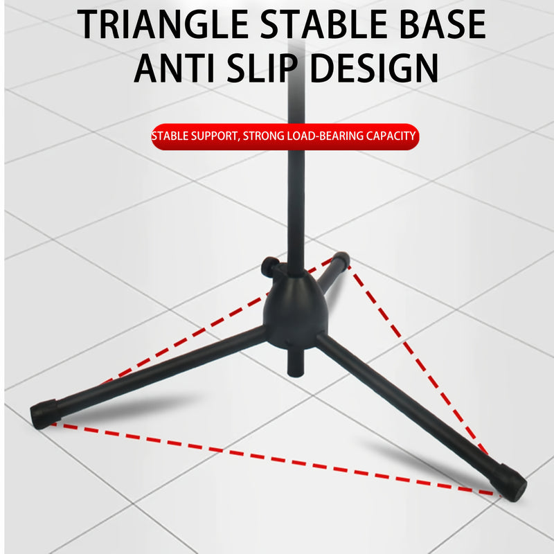 Trepie de micrófono metálico ajustable - Soporte profesional de piso de estudio y escenario con escalabilidad flexible, construcción de aleación duradera, ideal para emisión y grabación, accesorios de micrófono