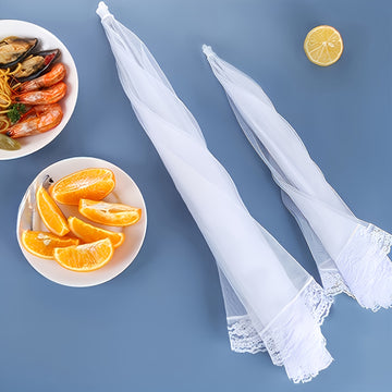 Cubierta de malla blanca grande para alimentos, plegable y lavable, carpa para picnics al aire libre, asados y fiestas, diseño de malla transparente, refugio portátil para alimentos con soporte de postes resistentes, accesorios para picnic, esenciales pa