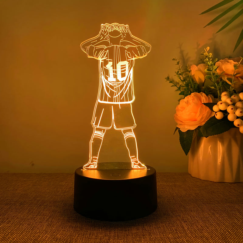 1pc Luz Nocturna 3D Creativa Serie Fútbol con Control Táctil USB, Brillo Ajustable y Colorido - Regalo para Aficionados del Fútbol
