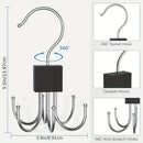 1pc / 2pcs Gancho de Almacenamiento de Bolsas Multi-Garras, Estante de Almacenamiento de Metal para Corbatas, Cinturones, Almacenamiento y Organización Doméstica para Dormitorio, Armario, Guardarropa, Hogar, Residencia Universitaria