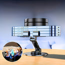 Soporte Giratorio de 360 Grados para Teléfono y Tableta de Metal, Compatibilidad, Base Antideslizante, Metal, Compatibilidad Universal