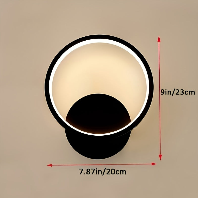 1 pieza de moderno espejo de pared LED - Negro/Blanco, montaje semienterrado, diseño desmontable para pasillos, cocinas, oficinas y garajes - Incluye hardware de instalación, 110V-240V, acabado metálico con aceite, iluminación de cocina | Acabado metálic
