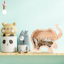 Alcancía de Madera Personalizada, Alcancía de Forma de Animal Creativa, Alcancía de Madera para Niños, Niñas y Adultos - Alcancía Transparente con Ventana Transparente, Creando Hábitos de Ahorro, Decoración para el Hogar