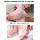 1 pieza de limpiador de pies de acero inoxidable manual - No necesita electricidad, diseño duradero y ergonómico para exfoliar la piel muerta, suaviza la textura ligeramente beige y los ángulos, herramienta de exfoliación de pies, estética moderna, acaba