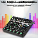 Tynan Mezclador de Audio USB de 6 canales con 256 efectos de reverberación RGB, fuente de alimentación elegante, transferencia de datos de alta velocidad - Lleva tu experiencia musical al siguiente nivel con este equipo de grado profesional, mezclador pa
